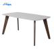 1600mm Black Ceramic Top Dining Table Customized Size With Wood Frame DT-1025