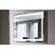 Luxury Large Vanity Mirror With Lights Digital Clock Console Table