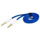 1.0 m 3.5 mm Port Audio Flat Extension Cable (Blue)