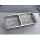 Handmade Double Basin Undermount Stainless Steel Kitchen Sink Cabinet