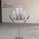 Silver Hanging Metal And Crystal Candelabra Hexagon Frame Stand 12 Arms
