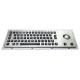 Splash Resistant Stainless Steel Keyboard 64 Illuminated Keys With Trackball / Backlit