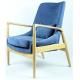 America style home upholstered wooden frame single recliner arm chair furniture