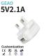 Portable 5V 2.1A USB Wall Charger ABS PC Material Charging Battery Fan