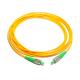 Fiber Optic Patch Cord 3.0MM Single Mode Yellow Port  For LAN WLAN Network 2M 3M