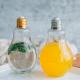 New Product 100ml 200ml 250ml Plastic Light Bulb Bottle For Juice Beverage
