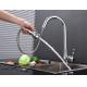 304SUS 360 Degree Flexible  Retractable Sink Faucet With Sprayer