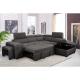 OEM/ODM Furniture Manufacturer Couch Living room L shaped sofa Modern foldable corner sofa sleeper cum bed with Storage