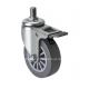 Edl Mini 2.5 Threaded Brake PU Caster 26425-73 with 35kg Maximum Load and 62mm Diameter