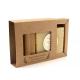 Custom 300gsm Brown Kraft Paper Handmade Soap Box With Transparent Window