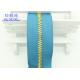 26 Inch Open Ended Long Chain Zipper Bright Tape Golden Metal Teeth For Bag And Garments
