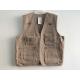 vest, mens vest, mens waist coat in 100% cotton fabric, fishing vest, beige color, casual vest, casual waist coat 014