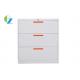 3 Drawer Horizontal File Cabinet / Office File Storage Furniture Dustproof