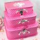 Cardboard suitcases with handle & clasp, hello kitty suitcases