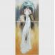 Canvas Modern Art Oil Painting Lady In White Dress Covered With Thin Plastic Layer