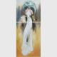 Canvas Modern Art Oil Painting Lady In White Dress Covered With Thin Plastic Layer