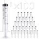 10ml Syringes 100 Pack Plastic Small Syringe with Tip Cap, Measuring Syringe, Oral Syringe Scientific Labs, Feeding