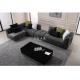 European Modern Elegant Extra Large Velvet Black Sectional Sofa Furniture