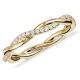 0.44ct Twist Link 14K Yellow Gold Jewelry 3.8mm-4.3mm Band Size Claw Setting Type