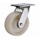 4-8 inch Swivel White PP caster zinc plated, rotating plastic wheel castor for heavy duty manufactory