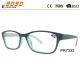 Hot sale style reading glasses with plastic frame, plastic hinge, suitable for men and women