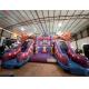 Commercial Inflatable Fun City Halloween Pumpkins Purple Inflatable Castle