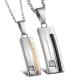 New Fashion Tagor Jewelry 316L Stainless Steel couple Pendant Necklace TYGN221