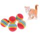 Interactive Elastic Material Rainbow Ball Pets Toy Silently Teasing Cats