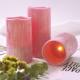Remote Control Pink Flameless Candles Set For Party Decor Realistic Wax Battery