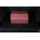 Waterproof Pu Leather Foldable Car Trunk Organizer Red Color 50 * 32 * 30cm