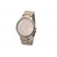 Stainless Steel Quartz Ladies Watches IP / PVD Rose Gold  Two Layers Dial