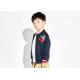 Boys Cardigan Sweater With Cotton Lining , Full Open Boys Zip Front Hoodie
