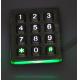 304 stainless steel backlit keypad with blue leds