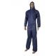 2XL Disposable Hooded Coveralls Medical Disposable Dust Suits Dark Blue