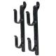 Black Metal Gun Hook holder Bow & Tool Rack for Autos & Trucks Adjustable 9 to 14 Gun Rack
