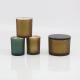 Painting Inner Electroplating Scented Jar Candle Matte Color With Wooden Lid