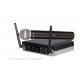 SR-318   double channel VHF small size wireless microphone with screen  / micrófono / SHURE style