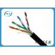 Outdoor Cat5e Lan Cable , Computer Cat5e Network Ethernet Cable UTP With Oil 1000FT