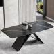 Carbon Steel Leg Marble Stone Top Dining Tables For Bedroom