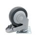 Medical Gray TPR Wheels Hospital Bed Swiveling Plate Caster Wheels