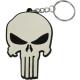 Custom Rubber PVC Keychain Promotional Gift Marvel Punisher Logo Soft Touch