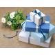 Cuboid Custom Gift Paper Boxes Gravure Printing With Silk Ribbon