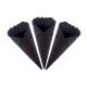 26° Angle Pure Black Ice Cream Related Production Waffle Cones Conical Shaped