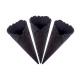 Ice Cream Black Charcoal Color Sugar Cones With 23 Degree Angle