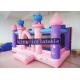 Pink Commercial Princess Bouncy Dream Houses For Toddler / Kids Soft Play