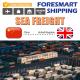 China To UK LCL Sea Freight , Ocean Freight LCL Door To Door