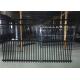 Steel fence 2100mmx2400mm Panels Stain Black Interpon Powder Rail 40mm and 50mm Upright 25mm