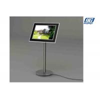 Black Frame Poster Display Stands , Vertical Advertising Display Stands Silver Pole