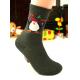 Vivid jacquard cartoon christmas patterned design thick winter cotton socks for women