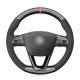 Red Suede Steering Wheel Cover for Seat Leon 5F Mk3 Ibiza 6J Tarraco Arona 2013-2019